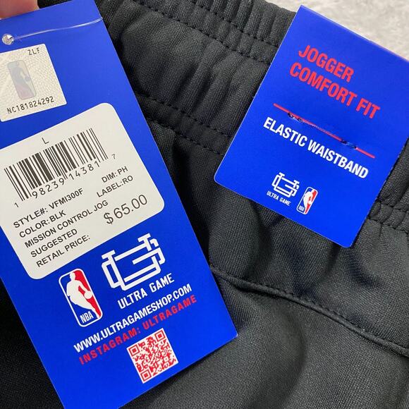 NBA Philadelphia 76ers Jogger Sweatpants Men L Black Comfort Fit Mission Control - Picture 6 of 9